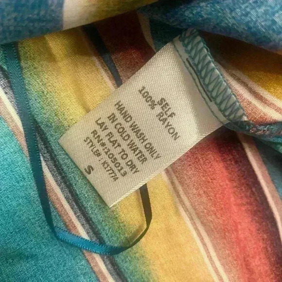 SAVANNA JANE STRIPE BELL SLEEVE in Western Size Small - Picture 9 of 12